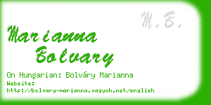 marianna bolvary business card